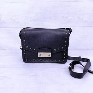 Furla Julia Studded Metropolis Leather Crossbody Bag Small Saffiano Leather